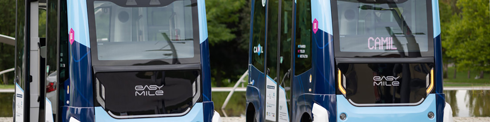 Automatisierte Kleinbusse im Betrieb