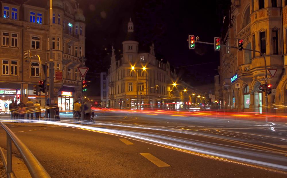 Langzeitaufnahme Verkehr Dresden