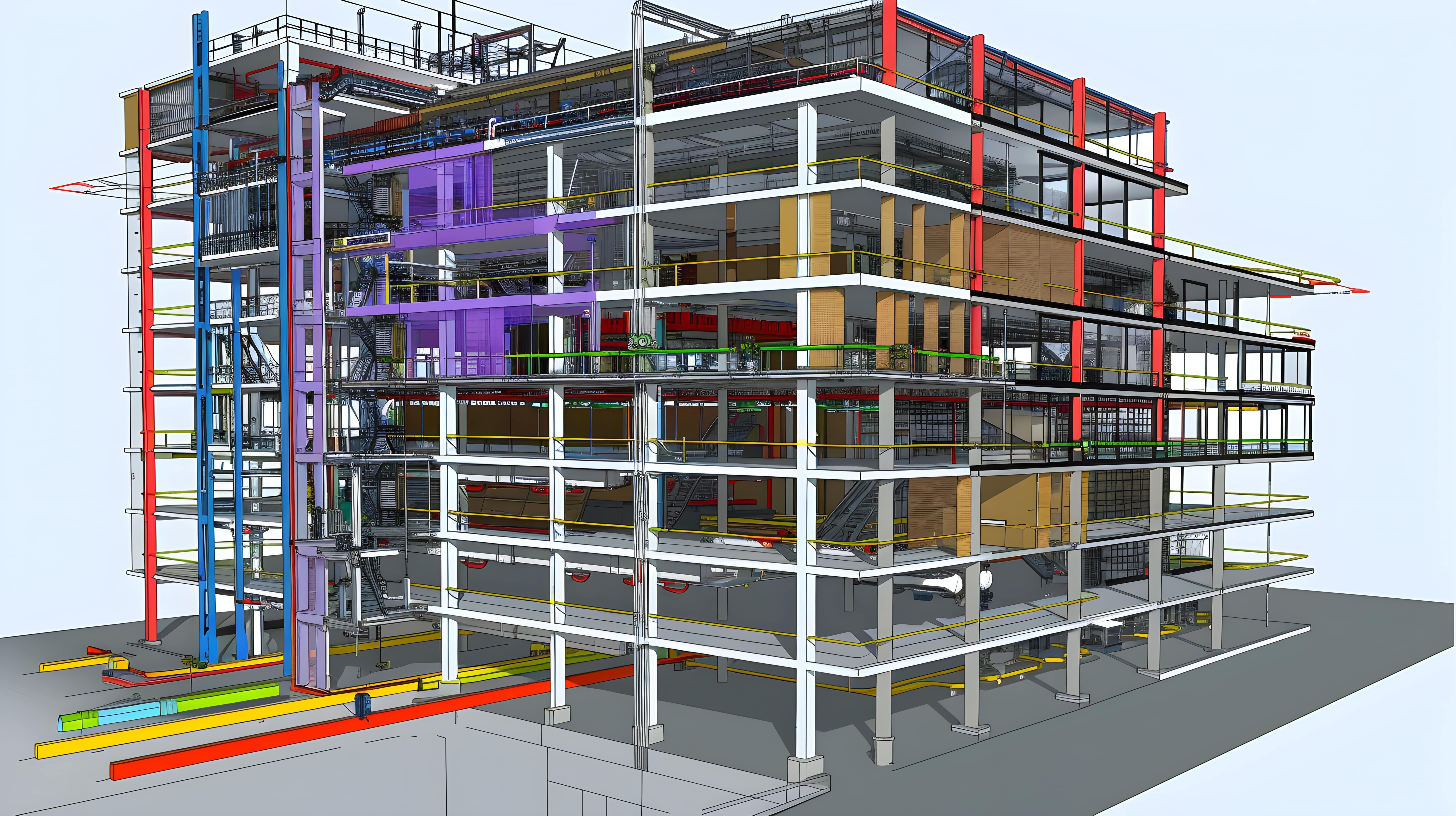 BIM model of internal engineering communications of the building